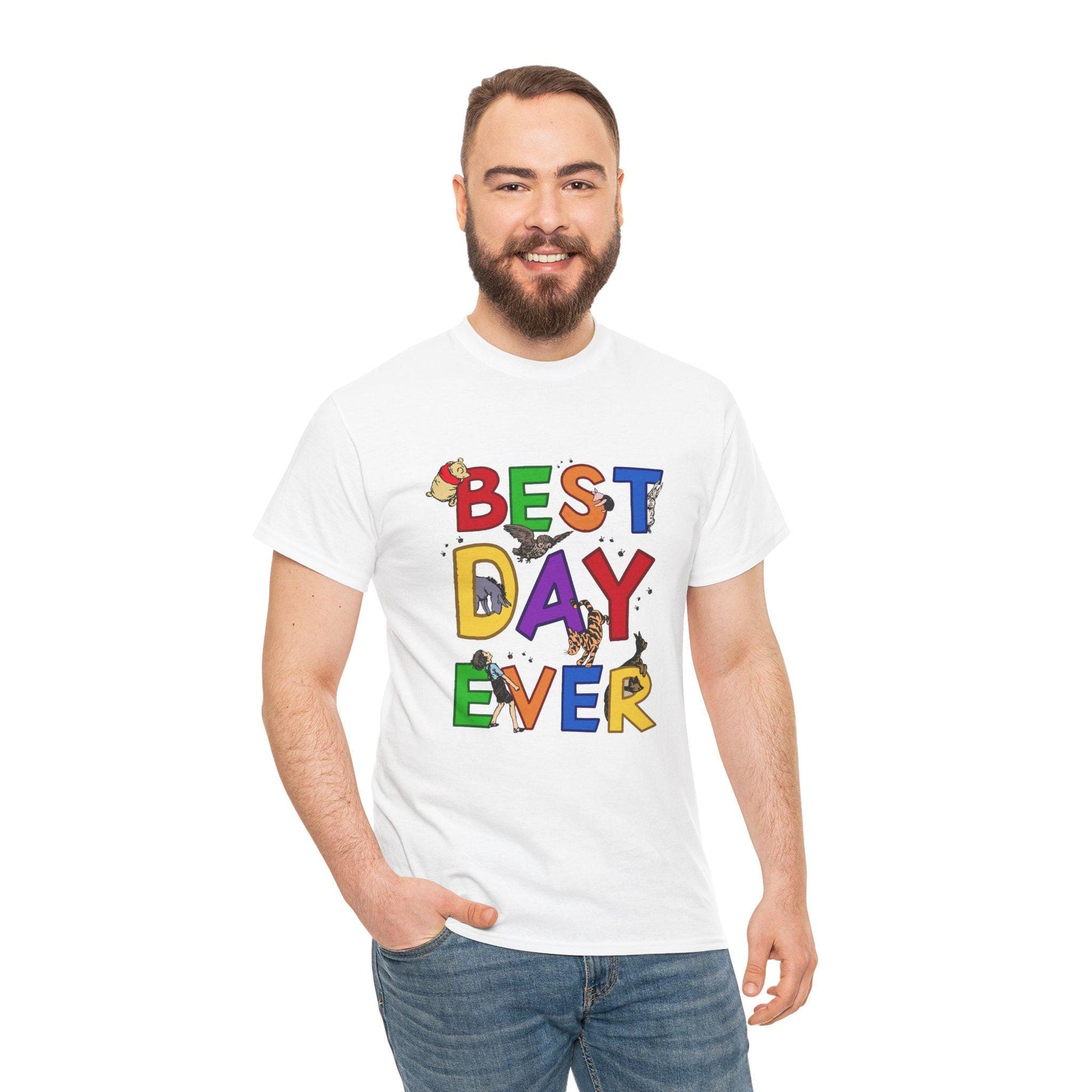 Best Day Ever Vacation T-Shirt, Winnie the Pooh Tee, Family Trip Shirt, Magical Vacation Top, Family Matching Outfit