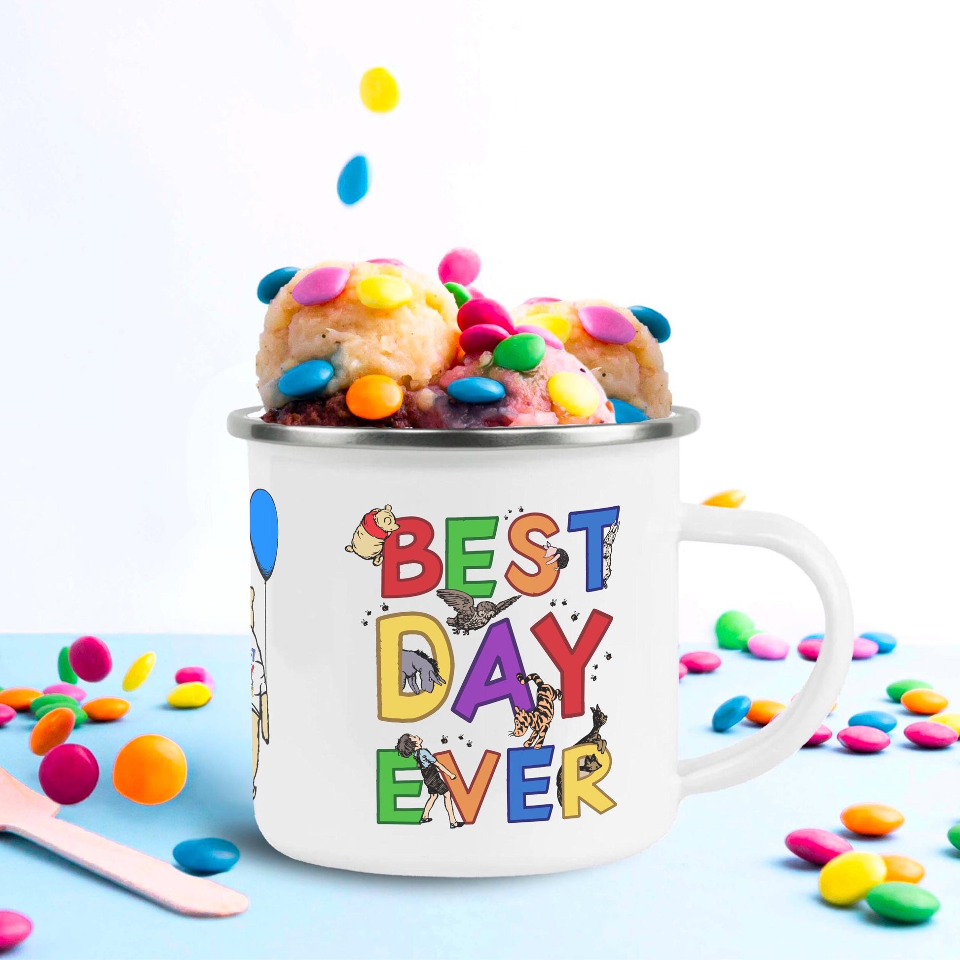 Classic Winnie the Pooh Best Day Ever Colorful Kids Cup, Magical Vacation Mug, Outdoor Adventure Gift, Vacation Souvenir